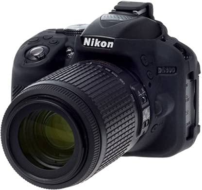 Silicon Cover for Nikon D5300 Camera Case, Professional Silicone Camera Case Cover Detachable Protective for Nikon D5300 - Black-image-11