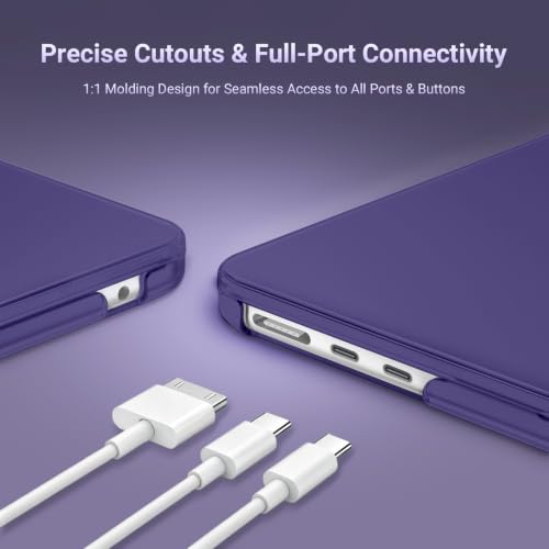 Image of MOSISO Compatible with MacBook Air 15 inch Case M5 2026 M4 M3 M2 2025-2023 | A3448 A3241 A3114 A2941, Protective Hard Shell Case&Puffy Sleeve Bag&Keyboard Skin&Webcam Cover&Screen Film, Imperial Purple
