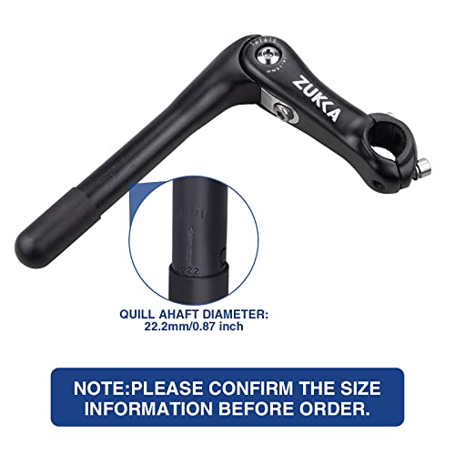 Zukka Quill Stem Adjustable, 22.2 Mm Alloy Alum 110Mm Bike Handlebar Riser Extension For Mountain Road Bicycles #TOP5