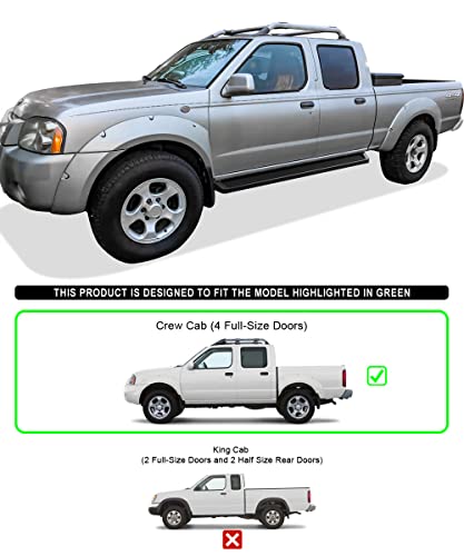 Estribos laterales APS para Nissan Frontier 1999-2004 miniatura 2