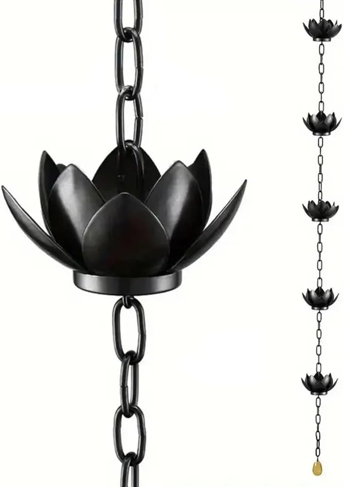 Lotus Bird Rain Chain Garden Decoration Hanging Rain Catcher Chain Gardening Gutters Downspouts Rain Chain Outdoor Decors