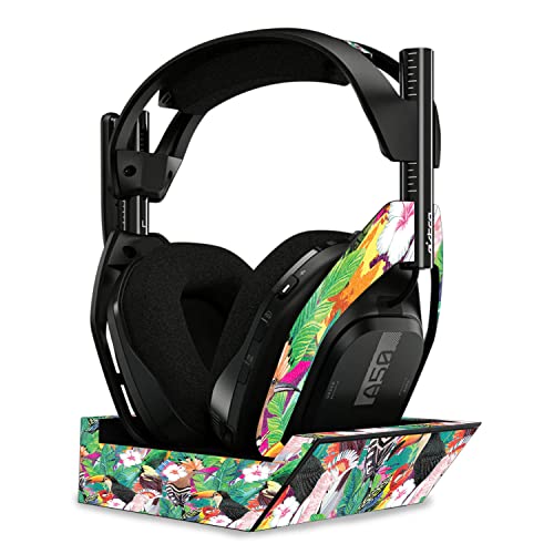 Image of MightySkins Glossy Glitter Skin Compatible with Astro A50 Wireless Headphones + Base Station (Gen 4) - Tropical Paradise | Protective, Durable High-Gloss Glitter Finish | Easy to Apply