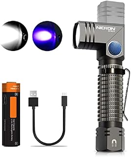 NICRON UV Flashlight Rechargeable 90 Degree LED Torch 700 Lumen, 395nm Ultraviolet, 2 in 1 Waterproof Black Light, Upgraded Battery Included B74UV