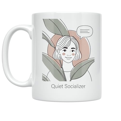 Quiet Socializer - Introvert Extrovert - 11 oz White Ceramic