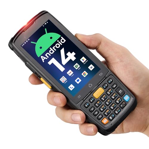 MUNBYN Android Barcode Scanner MC005, Android 14, 4GB+64GB PDA Handheld, Equipped with HS7 1D & 2D Bar Code Scan Engine, 4-inch Touchscreen, 5000mAh Mobile Scanner for Inventory Warehouse