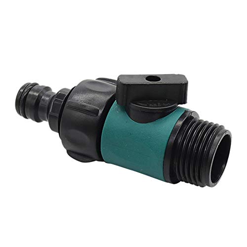 Xigeapg VáLvula de PláStico con Rosca Macho de 3/4 de Pulgada Conector RáPido Lavado de utomóViles Instalaciones de TuberíA de Riego de JardíN Prolongar el Interruptor de La Manguera 1 PC