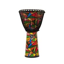 Robust sound: The Latin Percussion World Beat Djembe Rope Tuned 12.5” impresses with its durable PVC shell, which ensures clear and full sounds. Weatherproof & durable: The synthetic, weather-resistant head guarantees longevity and consistent sound q...