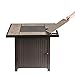 BALI OUTDOORS 32-Inch Outdoor Propane Gas Fire Pit Table, 50,000BTU FirePit, Brown