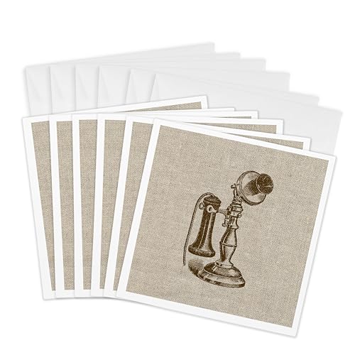 Cartes de vœux téléphone antique 3dRose pour sublimer vos correspondances et invitations