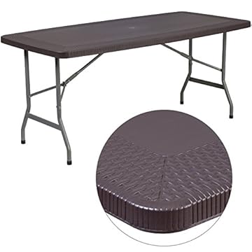 plastic table with umbrella hole