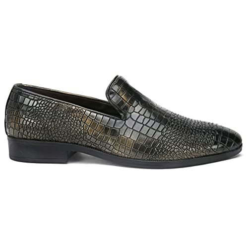 Image of San Frissco Mens Bm 2022 San Frissco Men's Loafers Handcrafted Casual Slip On Shoes Textured Upper /Soft Cushioned Footbed with TPR Sole /Comfortable Lightweight Flexible for Party, Office 9 (Copper)