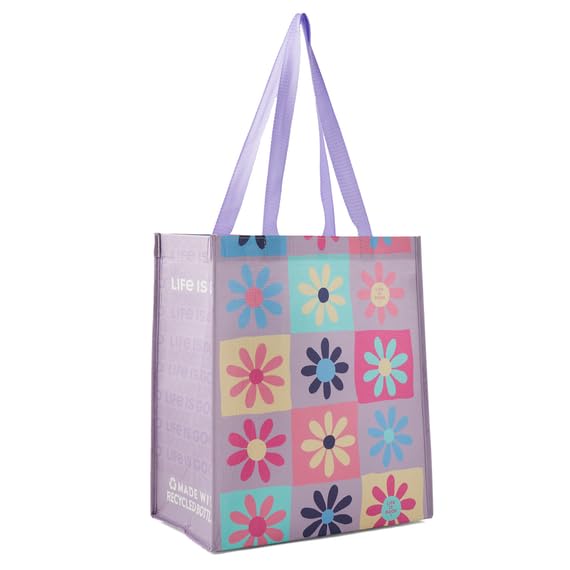 Life is GoodHave a Nice Daisy Squares Tote