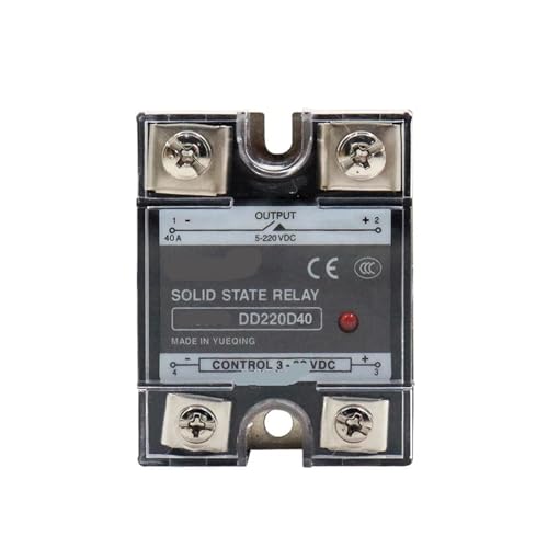 Relé de estado sólido SSR-40DD con entrada 3-32V y salida de 5-220V CC
