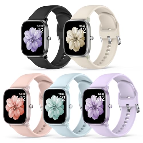 Higgs 5 Piezas Correa 20mm Compatible con Amazfit GTS/GTS 2(2Mini)/GTS 3/GTS 4 Mini Mujer Hombre,...