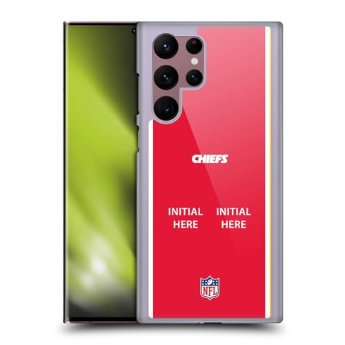 Coque Samsung S22 Ultra NFL Kansas City Chiefs rigide personnalisée avec initiale