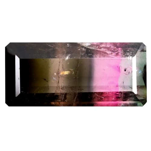 Tourmaline pastèque véritable du Brésil 2.73 ct taille octogonale pour haute joaillerie
