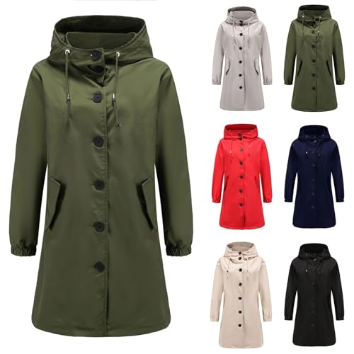 Chaqueta softshell monocolor mujer estilo trinchera con capucha 2