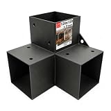 Staffa angolare 90° Y 122x226x222x2 mm, connettore per pali in legno