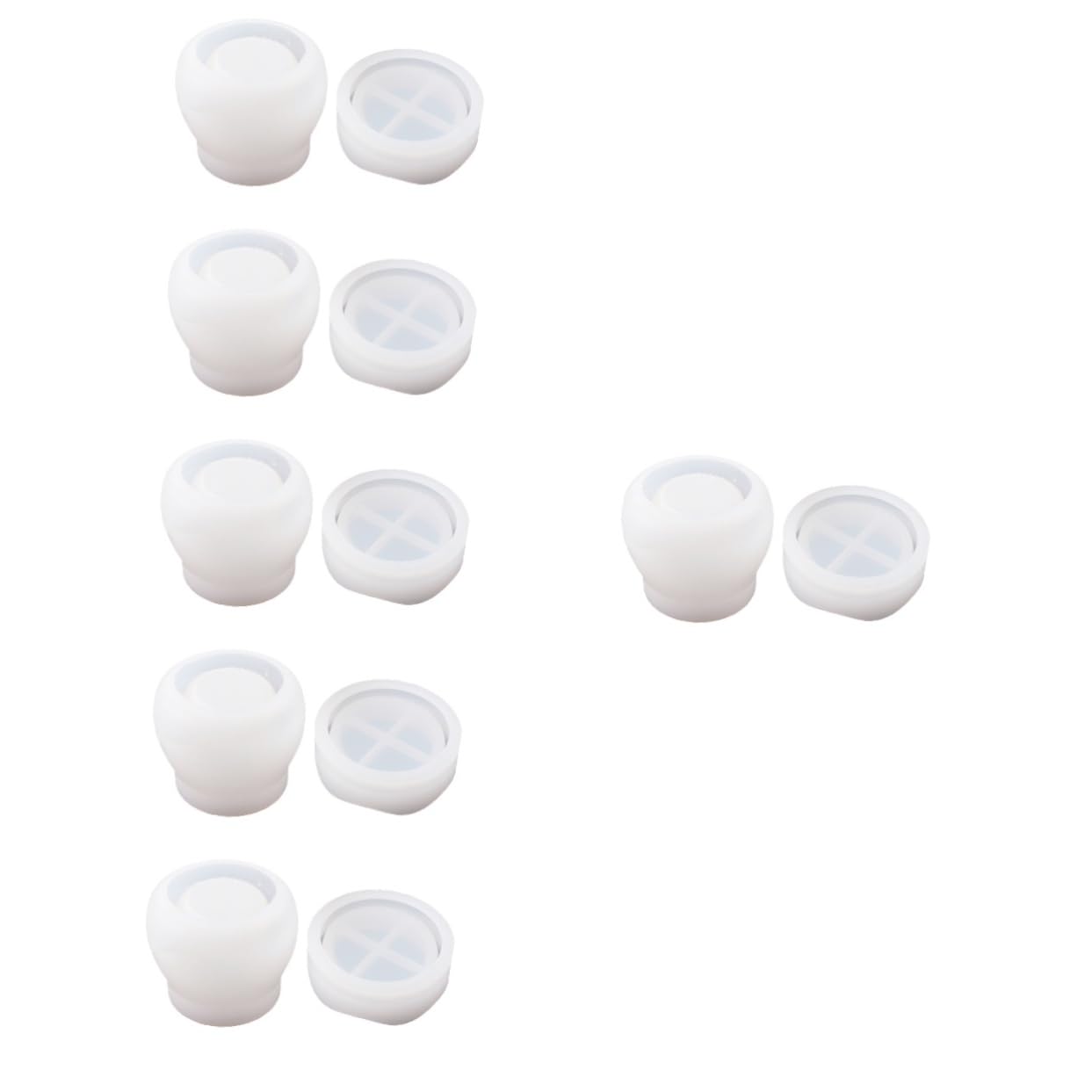 DOITOOL 6 Sätze Kristallklarer Epoxidharz Resin Bottle Mold mit Abdeckung Silikon Storage Box Mold für Schmuckbecher Puddingbecher und Aufbewahrung DIY Kreativset für Dekorationen