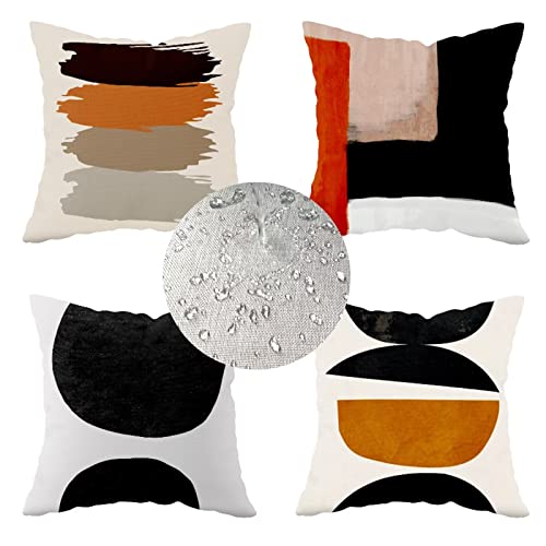 Housses de coussin 30x30cm imperméable abstrait moderne pour terrasse - 2