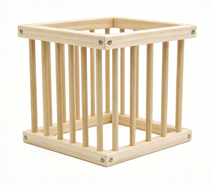 Large Baby Playpen Foldable Baby Fence, Wooden Play Yard