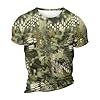 Mens T Shirts Camouflage Tops T Shirts for Man Camo Sports Tops Short Sleeve Round Neck Classic Fit Lightweight Running Spring Mint Green 3XL #4