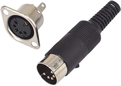 RUNCCI-YUN 16pcs 5 Pin DIN Male to Female Connector, Panel Mount, audio AV equipment Chassis Cable Solder Connector - Image 3