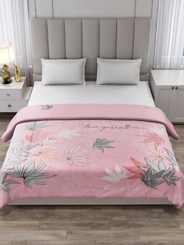 Image of Monte Carlo Dubble Bed Winter Blanket Roman Plus 1 Ply Super Soft 263 GSM, (240x220 CM), Baby Pink