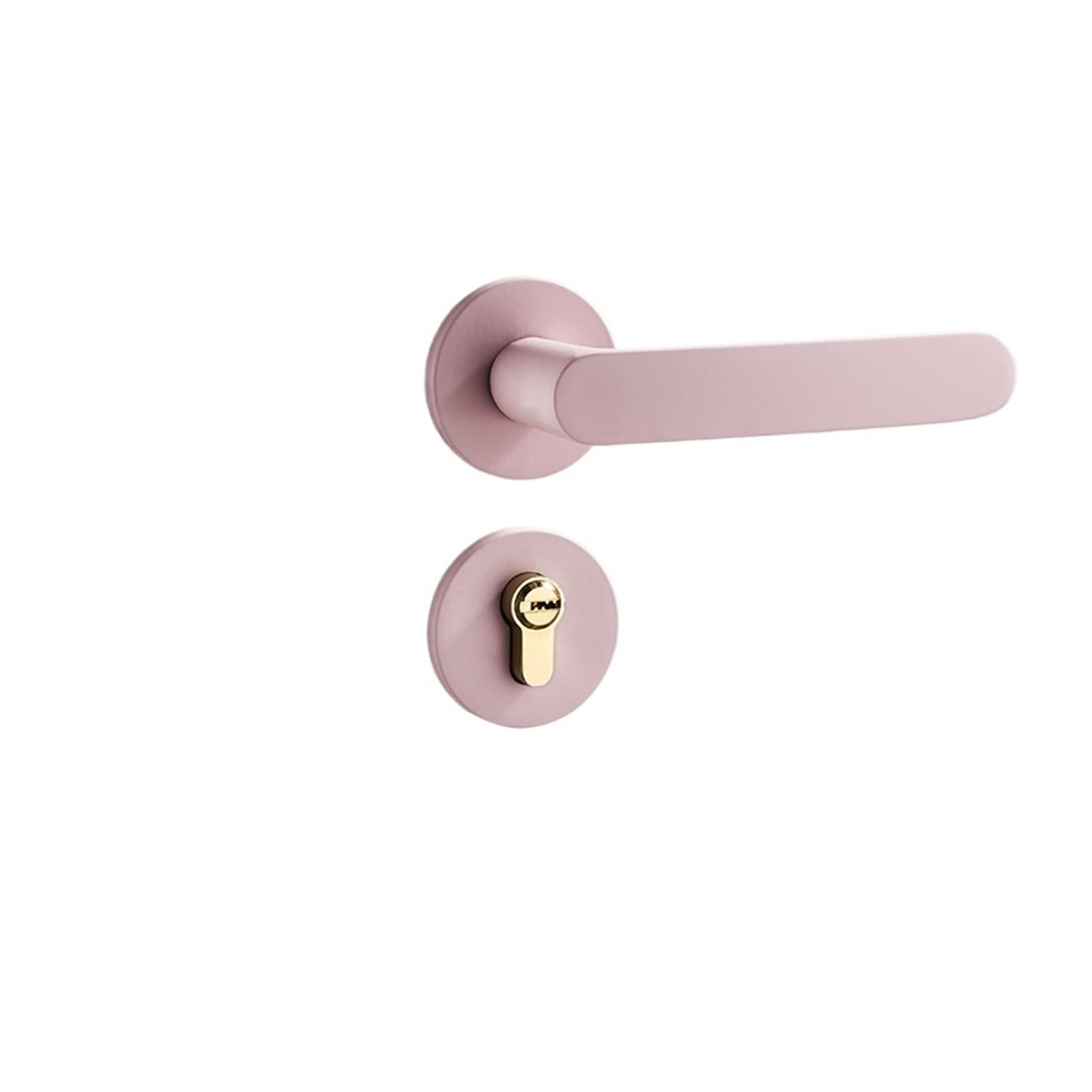Serrure de porte intérieure Smoke Pink silencieuse à poignée fendue