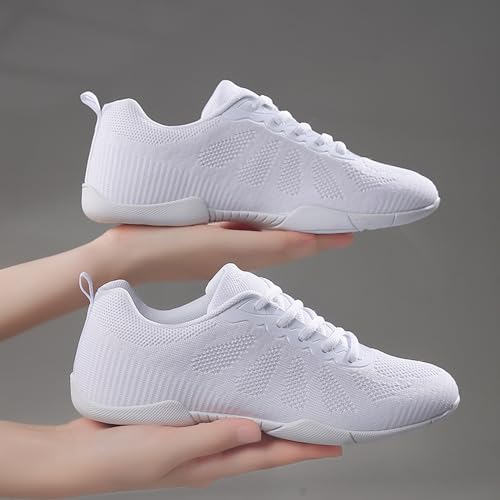 ELIOGN Chaussures de Cheerleading pour Femmes - Blanc, Taille 36 EU, Mode, Anti-dérapant, Confort, Yoga, Gym, Danse, Course à Pied, Mariage – vue 5