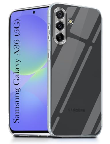 Image of Jkobi Back Cover for Samsung Galaxy A36 5G (Silicone Clear Shockproof Case with Camera Protection | Soft and Flexible | Transparent)