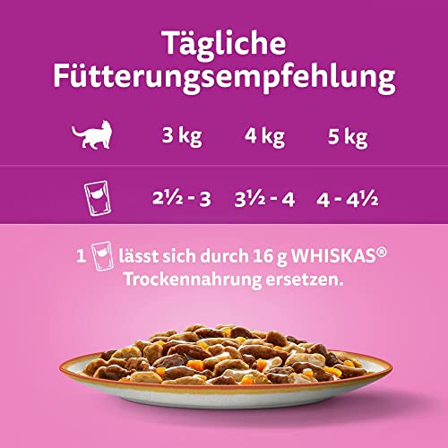 Whiskas 1+ Katzenfutter Tasty Mix Country Collection in Sauce, 24x85g (2 Packungen) – Hochwertiges Nassfutter für ausgewachsene Katzen in 48 Portionsbeuteln