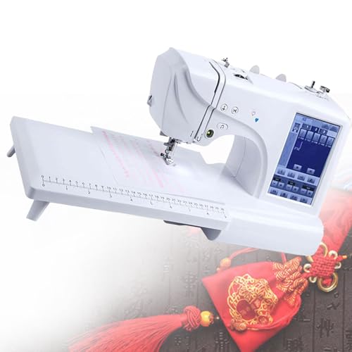SACLMD Machine de Broderie informatisée,Machine à Broder Automatique informatisée,75 conceptions intégrées et écran Tactile LCD pour Les débutants