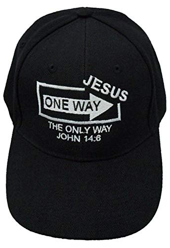 Christian Cap Jesus Only Way One Way Black Hat and BCAH Bumper Sticker