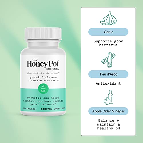 The Honey Pot Company Yeast Balance Vaginal Health Supplement - Designed To Target Balanced Candida Yeast And Maintain A Healthy Vaginal Flora. 60 Capsules #TOP1
