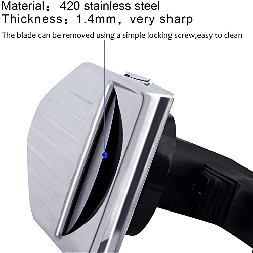 NJTFHU Cordless Gyro Knife Electric Kebab Slicer Commercial Shawarma Meat Cutter Wireless Portable Kebab Knives with 2 Blades 0.5mm for Restaurant Home Outdoor, Two batteries in total.