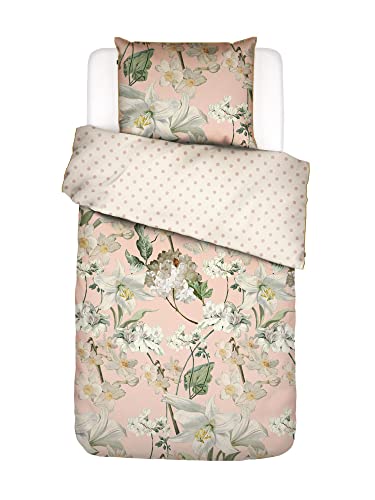 ESSENZA Bettwäsche Rosalee Blumen Baumwollsatin Blush, 135x200 + 1x 80x80 cm Cover
