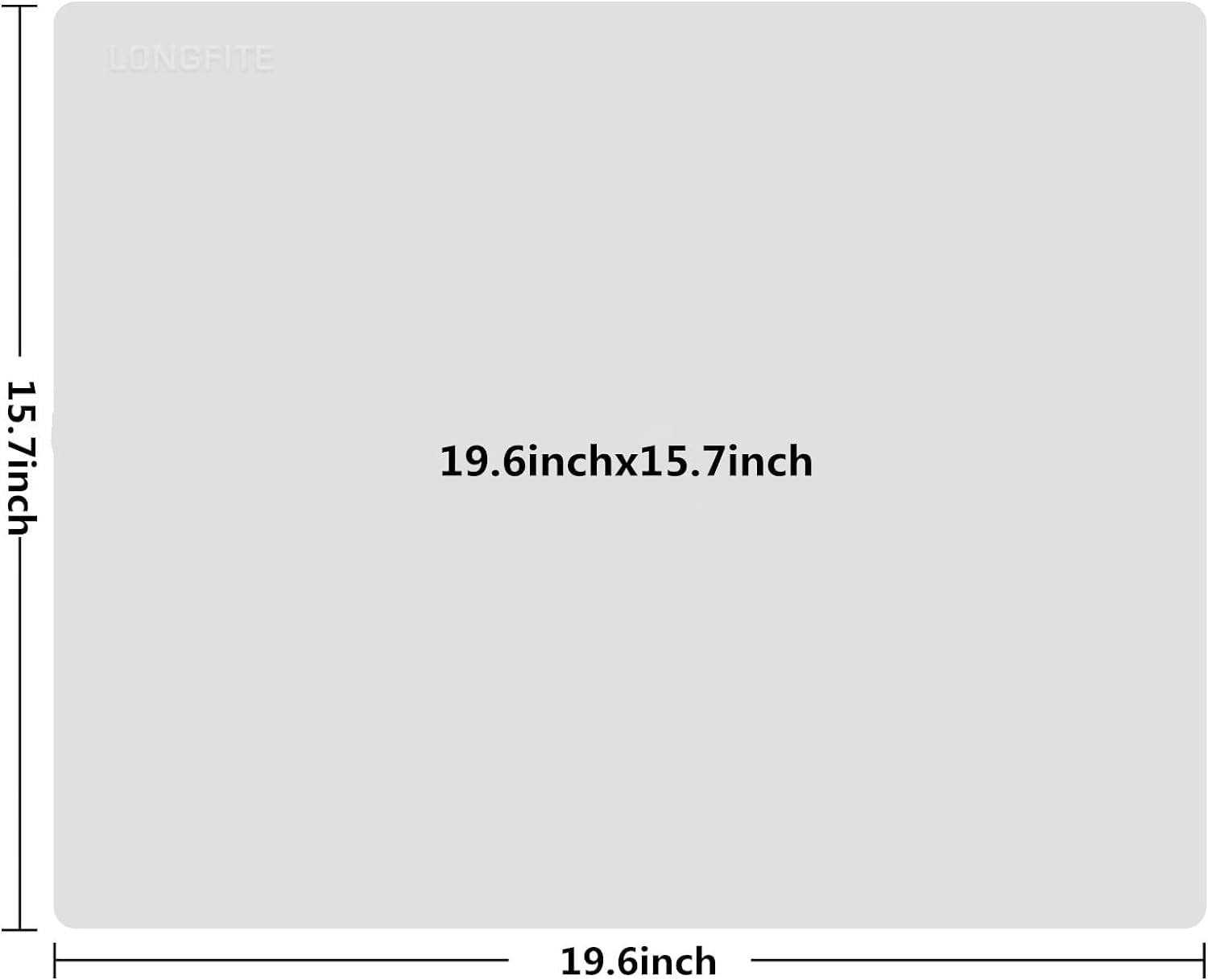 HNGHyhh Large Silicone Pastry Baking Mat 19.6x15.7 inch Multipurpose Table Counter Kids Craft Protector Placemat Nonstick and Nonskid (Large), Gray