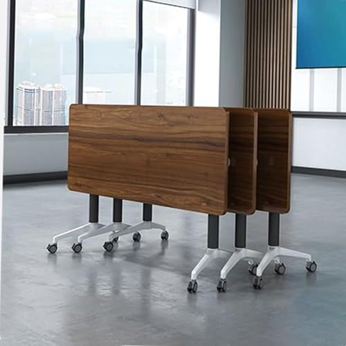 Juego de mesa de conferencias plegable de 4 piezas, moderno escritorio de reuniones móvil con ruedas giratorias para oficina, entrenamiento y eventos, muebles versátiles para sala de conferencias