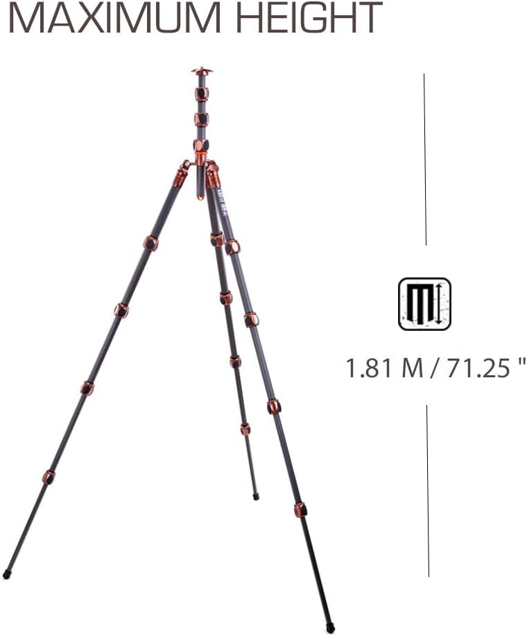 3 Legged Thing Albert 2.0 Carbon Fiber Travel Tripod System Huge Working Height - Earth Bronze (ALBERT2)