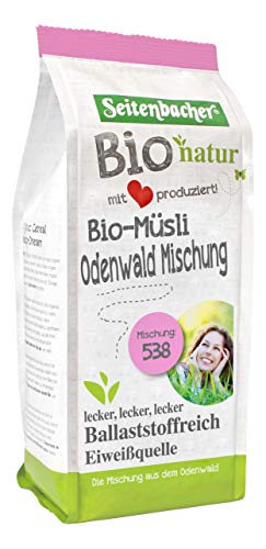 Seitenbacher Bio Odenwald Müsli I lactosefrei I Vollkorn I vegan I ganze Beeren I 3er Pack (3 x 500g)…