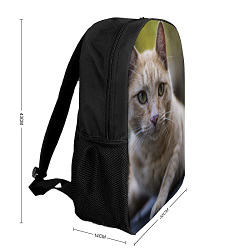 Sac d'école adolescent imprimé 3D chat grand format 17 pouces - 2