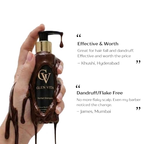 Image of Herbal Shampoo for Hair Fall & Dandruff Control | Concentrated Herbal Decoction with Reetha, Shikakai, Fenugreek & Amla + Pro-Vitamin B5 | 100ml