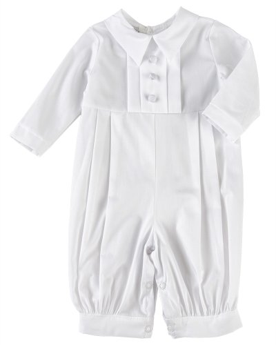 Michael 100% Cotton Christening Baptism Blessing Outfit for Boys - 12M White