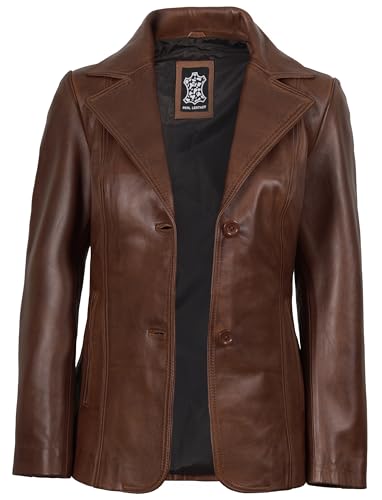 Image of Blingsoul Womens Real Leather Jacket - Asymmetrical Leather Jackets for Women