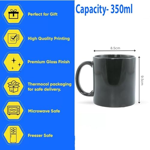 Image of Pisces Zodiac Coffee Mug - Black Ceramic Astrology Horoscope Tea Cup with Inspirational Quotes - Birthday Gift for Pisces Sign Friends, Family & Astrology Lovers
