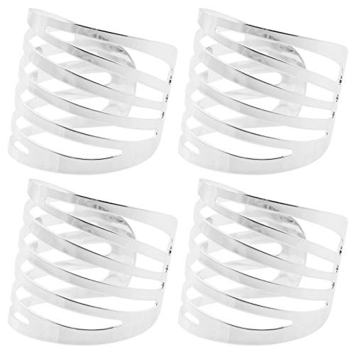 Lind Kitchen 4PCS 40mm Swivel Hollow Alloy Napkin Buckle Napkin Rings Hollow Out Napkin Buckles Holder Silver Napkin Rings for Kitchen Lind Kitchen 4PCS 40mm Swivel Hollow Alloy Napkin Buckle Napkin Rings Hollow Out Napkin Buckles Holder Silver Napkin Rings for Kitchen