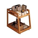 RUVOO Druckertisch Druckerständer Druckerregal Tragbarer Druckerständer, Büroschrank for Aktenaufbewahrung Drucker Regal Druckerhalter(Light Brown)