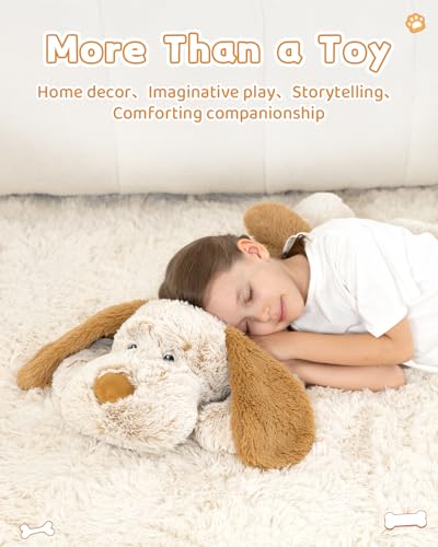 Image of MaoGoLan Giant Dog Plush,31 inches Large Stuffed Animal Dog, Fluffy and Cuddly Stuffed Puppy Stuffed Animal Throw Pillow Toy Gift for Puppy Lover,Girls,Kids