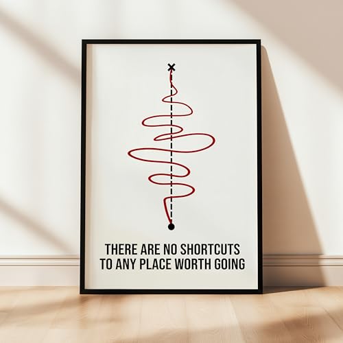 Image of COLOSSAL ART HOUSE Just Try Motivational Wall Frames for Living Room, Dining & Bedroom Wall Decoration - (13x17 Inch, Quote Frame) (NO SHORTCUT)